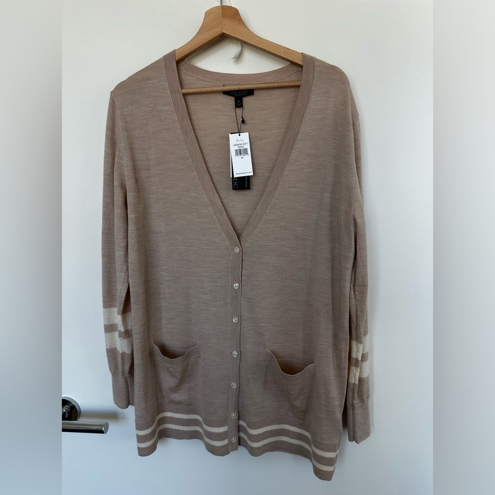 banana republic lightweight cardigan new medium 100% merino wool